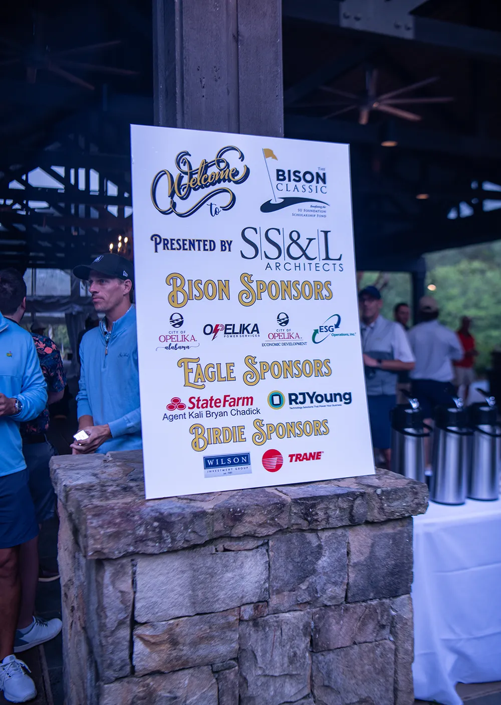 Sponsors on a billboard